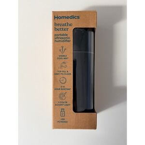 HoMedics Breathe Better Portable Ultrasonic Humidifier USB Black UHE-CMP16
